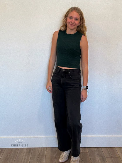 Holly Knit Tank - GREEN