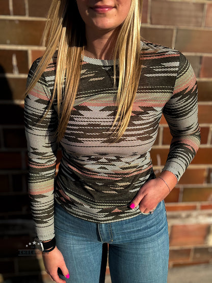 Electric Print Long Sleeve