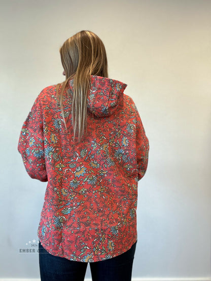 Hooey Floral Western Print Hoodie