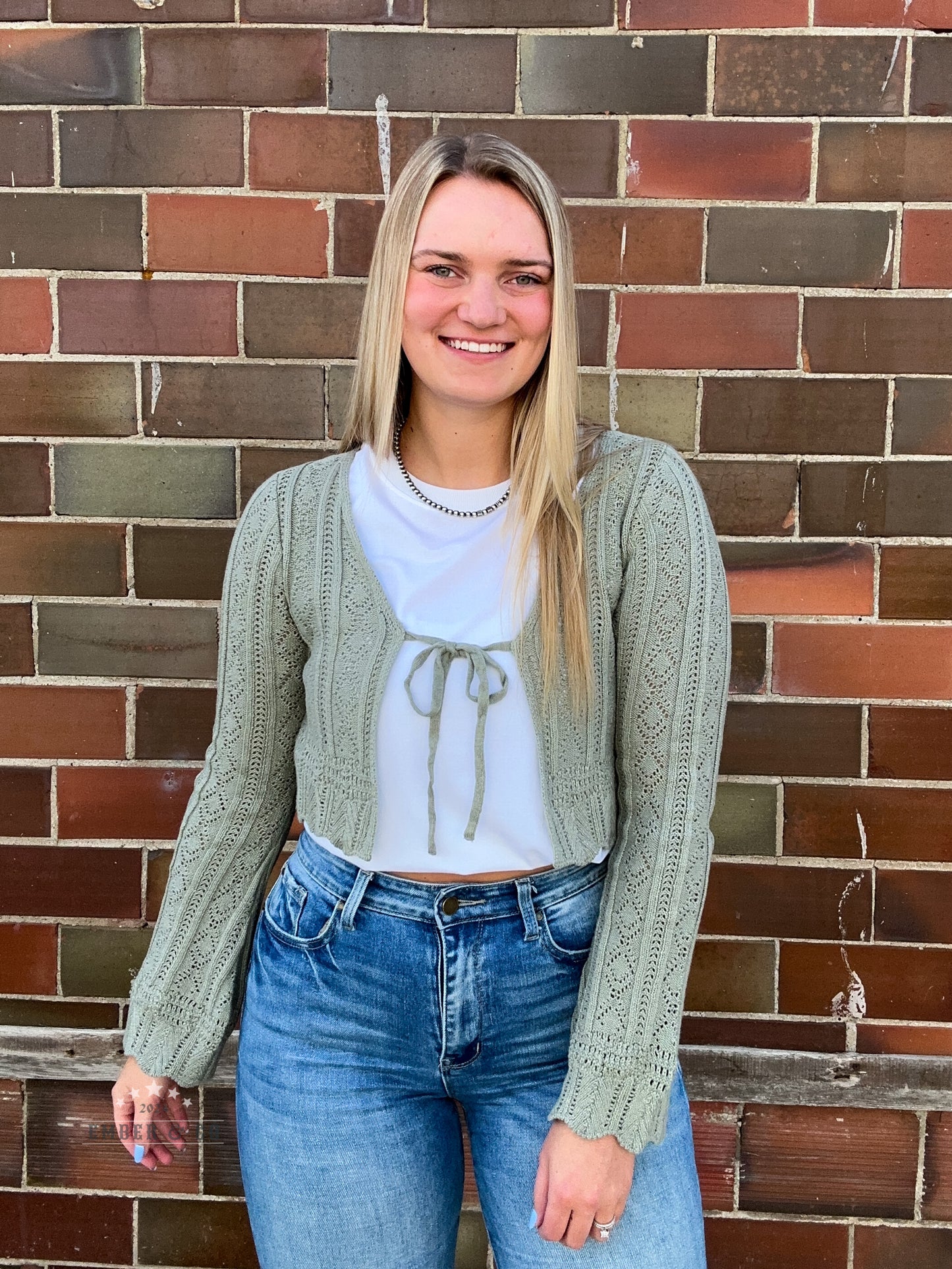 Crochet Tie Front Cardigan