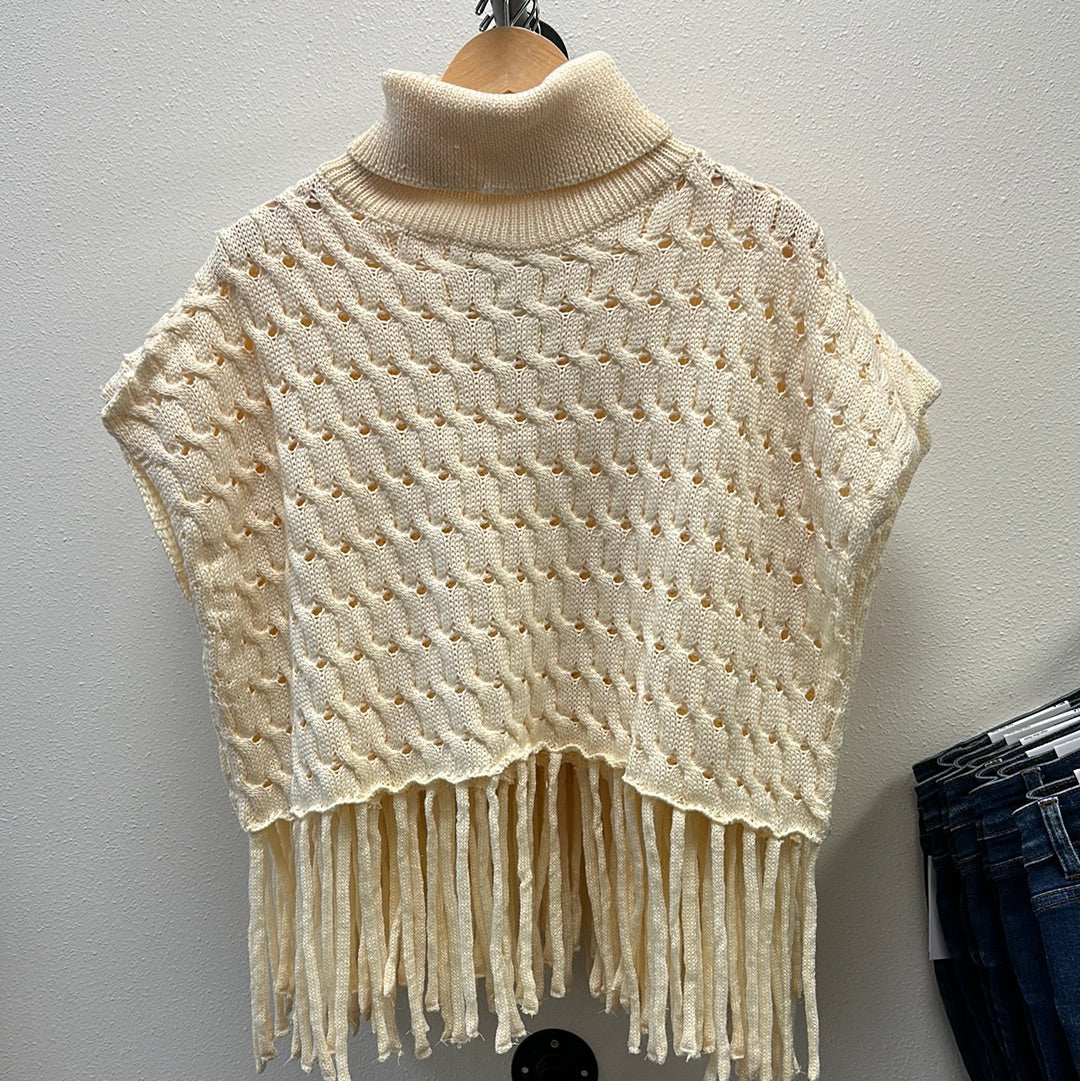 Weave Sweater w/ Fringe