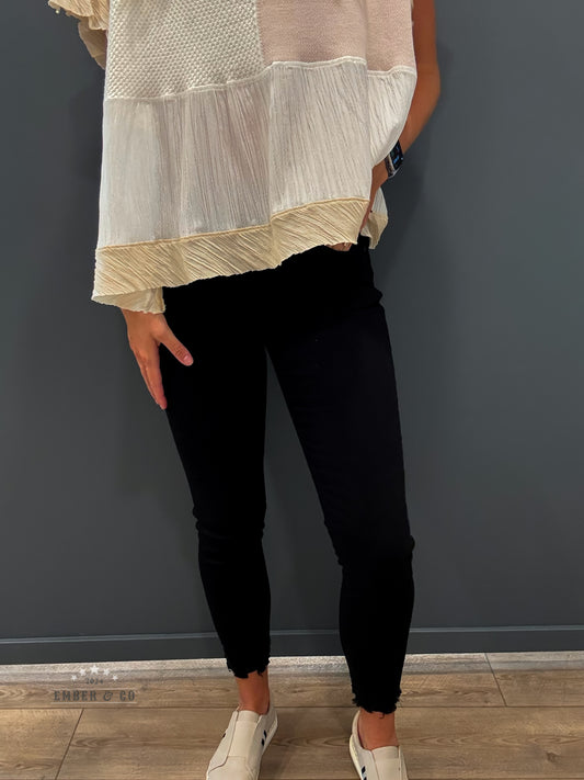 High Rise Skinny Black Denim
