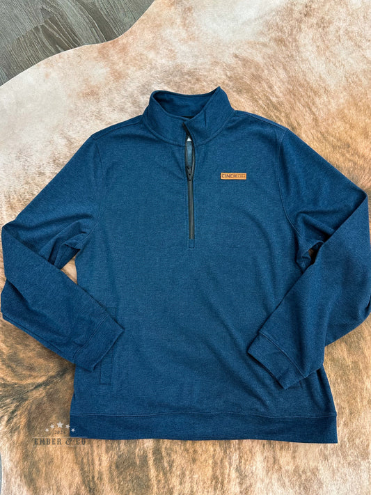 Men's Navy Half-Zip Cinch Pullover