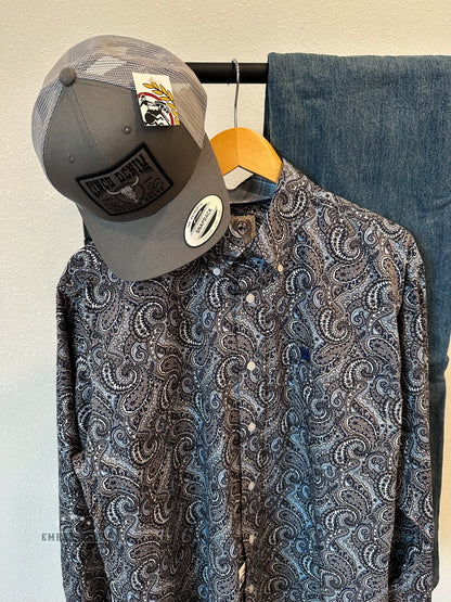 Men's Cinch Wild River Paisley Button Up