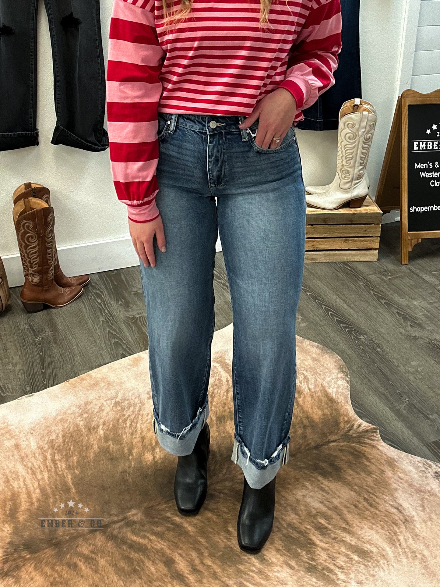 Comfort Stretch Cuffed Denim