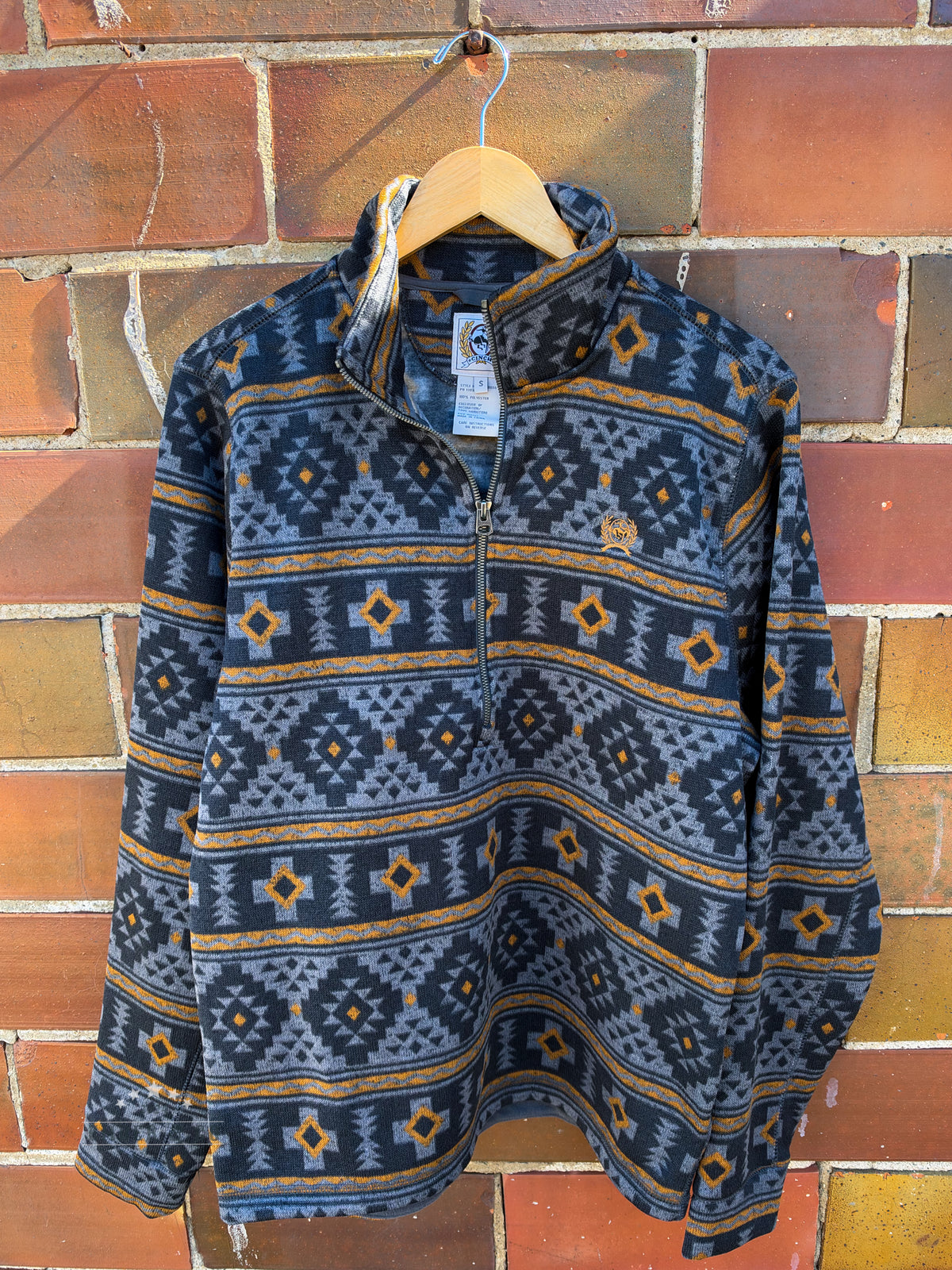 Men's Cinch Navy & Gold Half-Zip Pullover