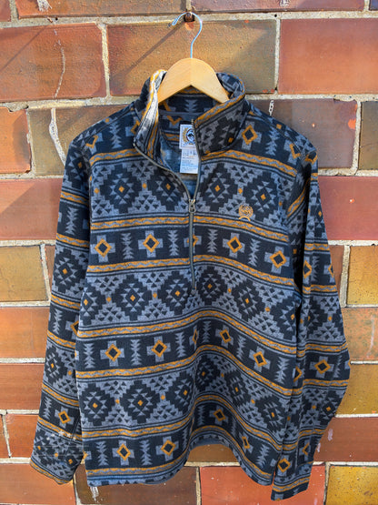 Men's Cinch Navy & Gold Half-Zip Pullover