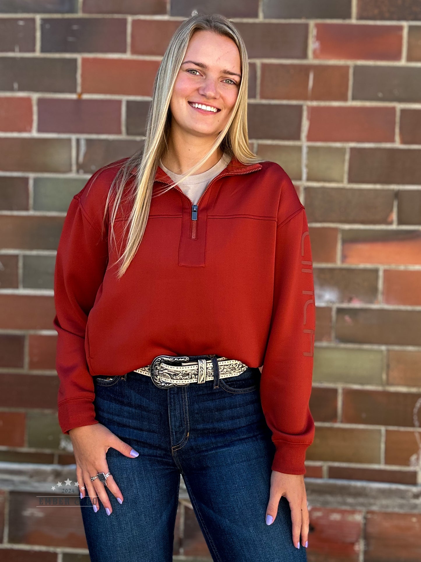 Cattle Drive Crimson Quarter Zip