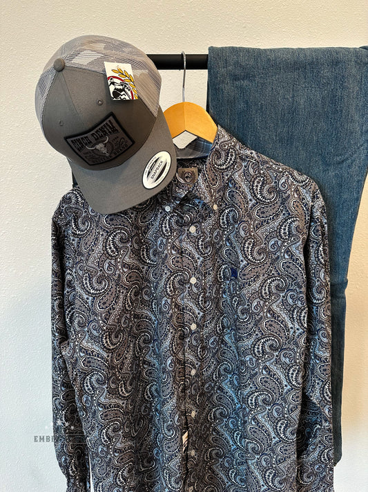 Men's Cinch Wild River Paisley Button Up