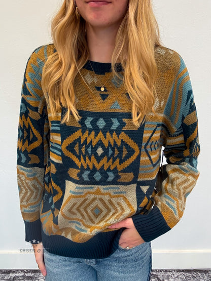 Geo Patch Sweater