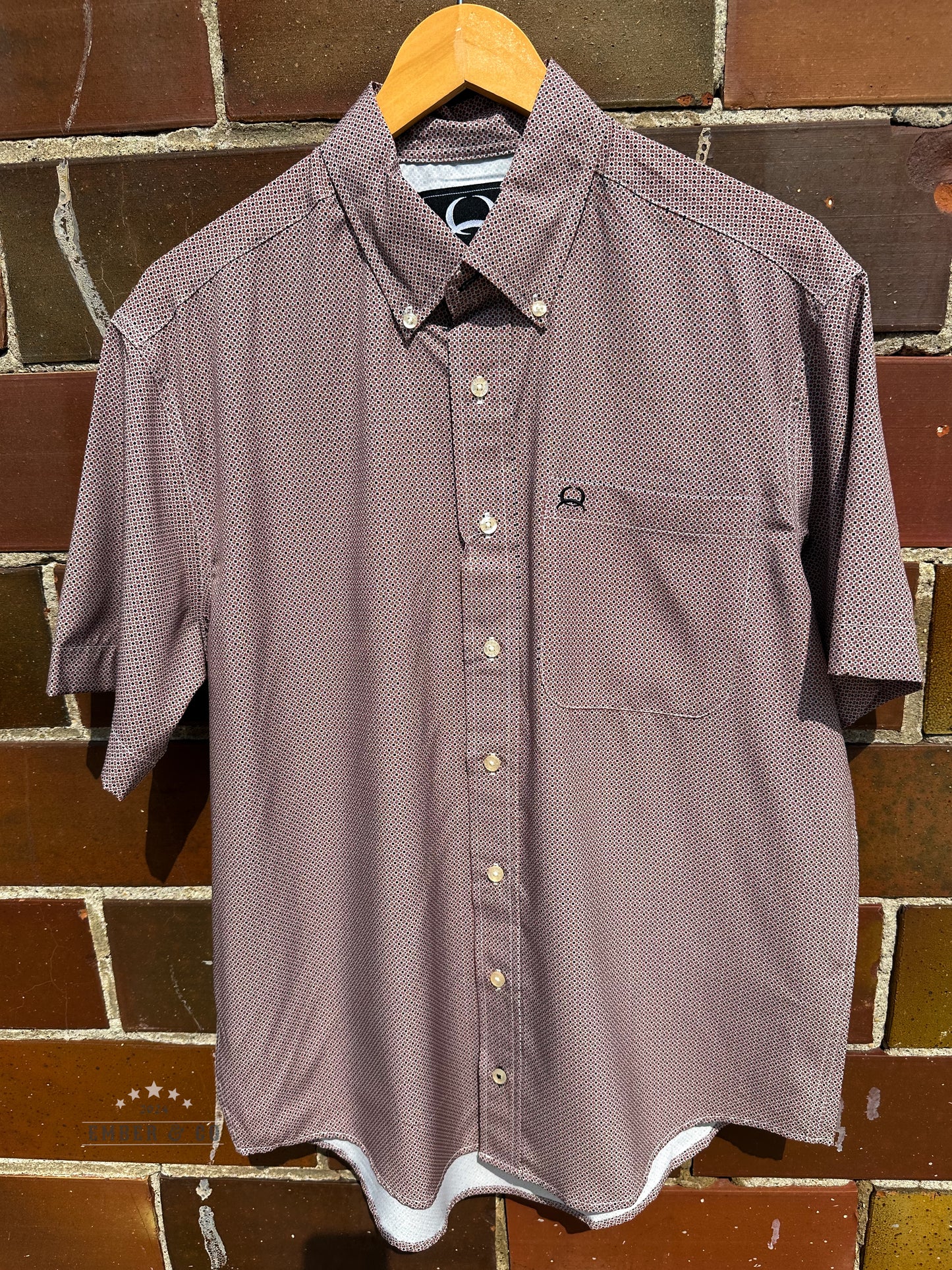 Men's Cinch Arenaflex Tan Geo Button-Up