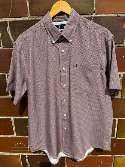 Men's Cinch Arenaflex Tan Geo Button-Up