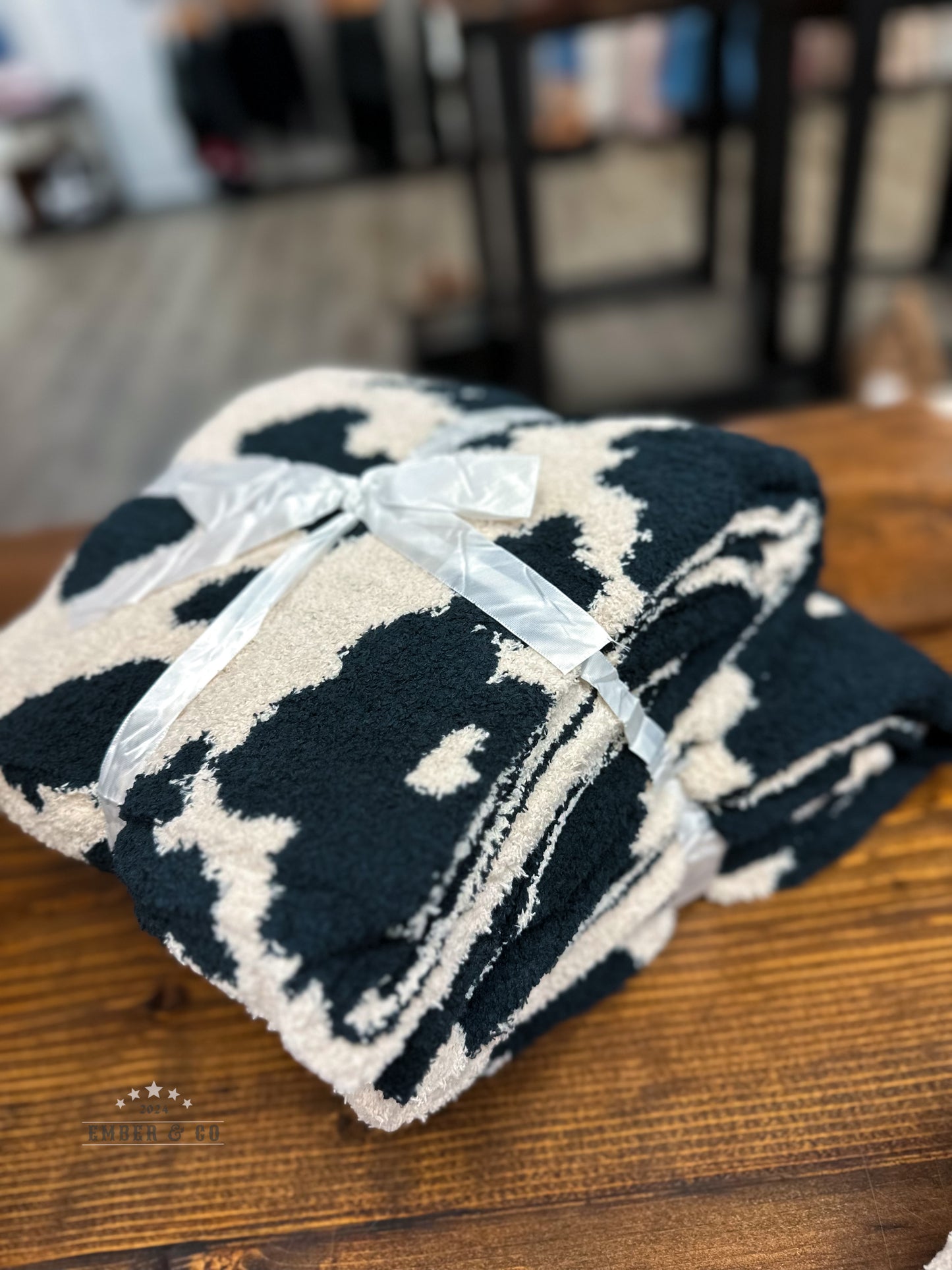 Cowhide Throw Blanket