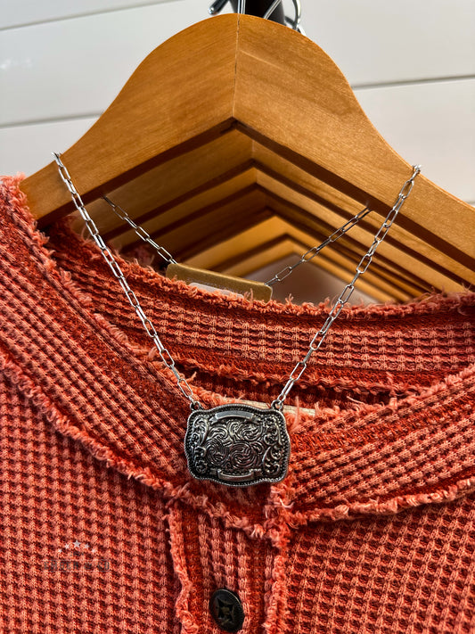 Belt Buckle Necklace