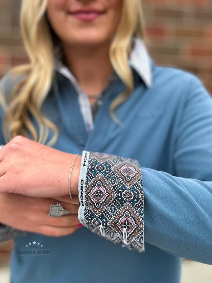 KR Abby Mid Blue Long Sleeve