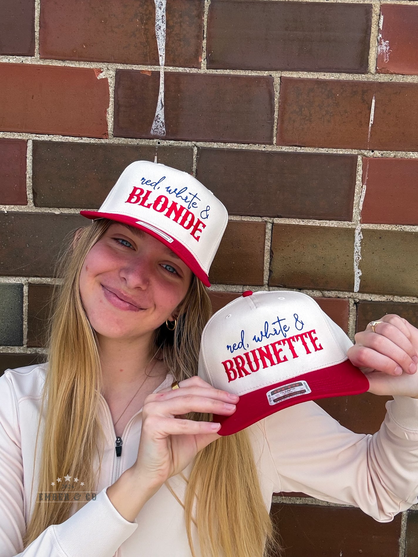 Red, White, & BLONDE Trucker Hat