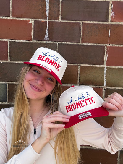 Red, White, & BLONDE Trucker Hat