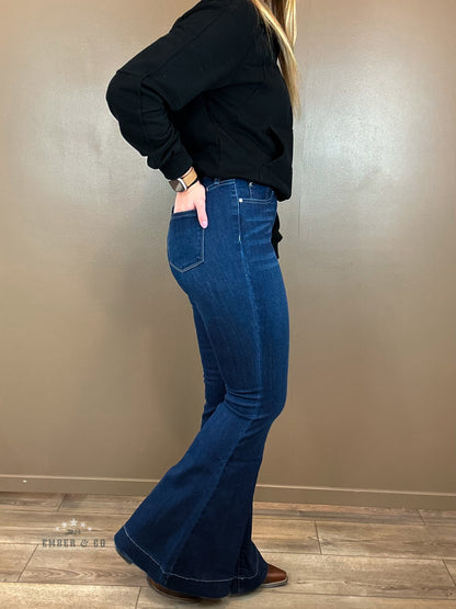 High Rise Super Flare Denim