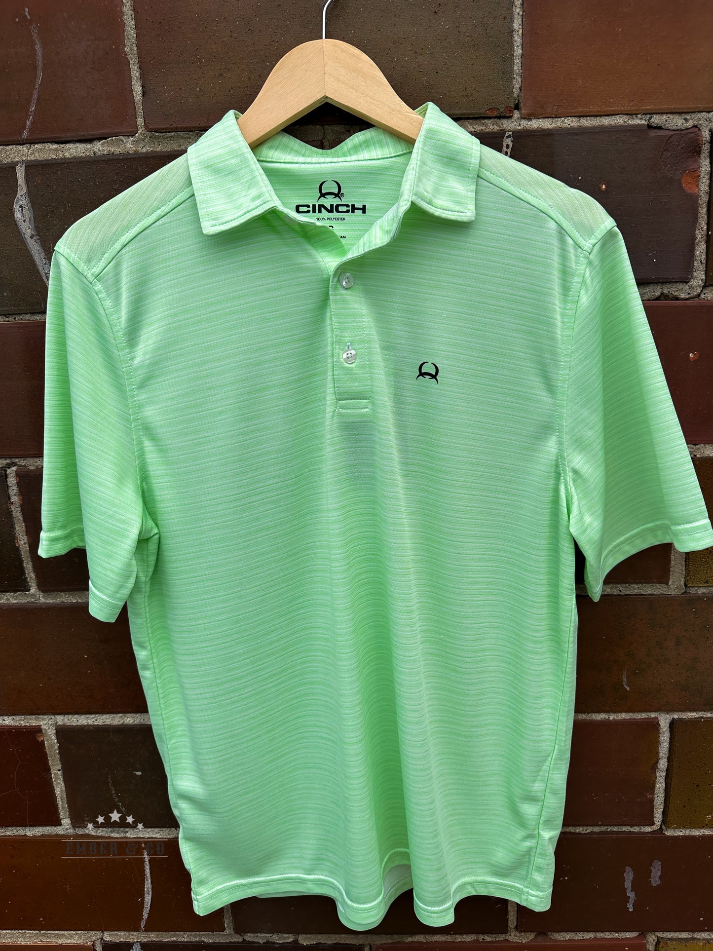 Men's Cinch Arenaflex Green Polo