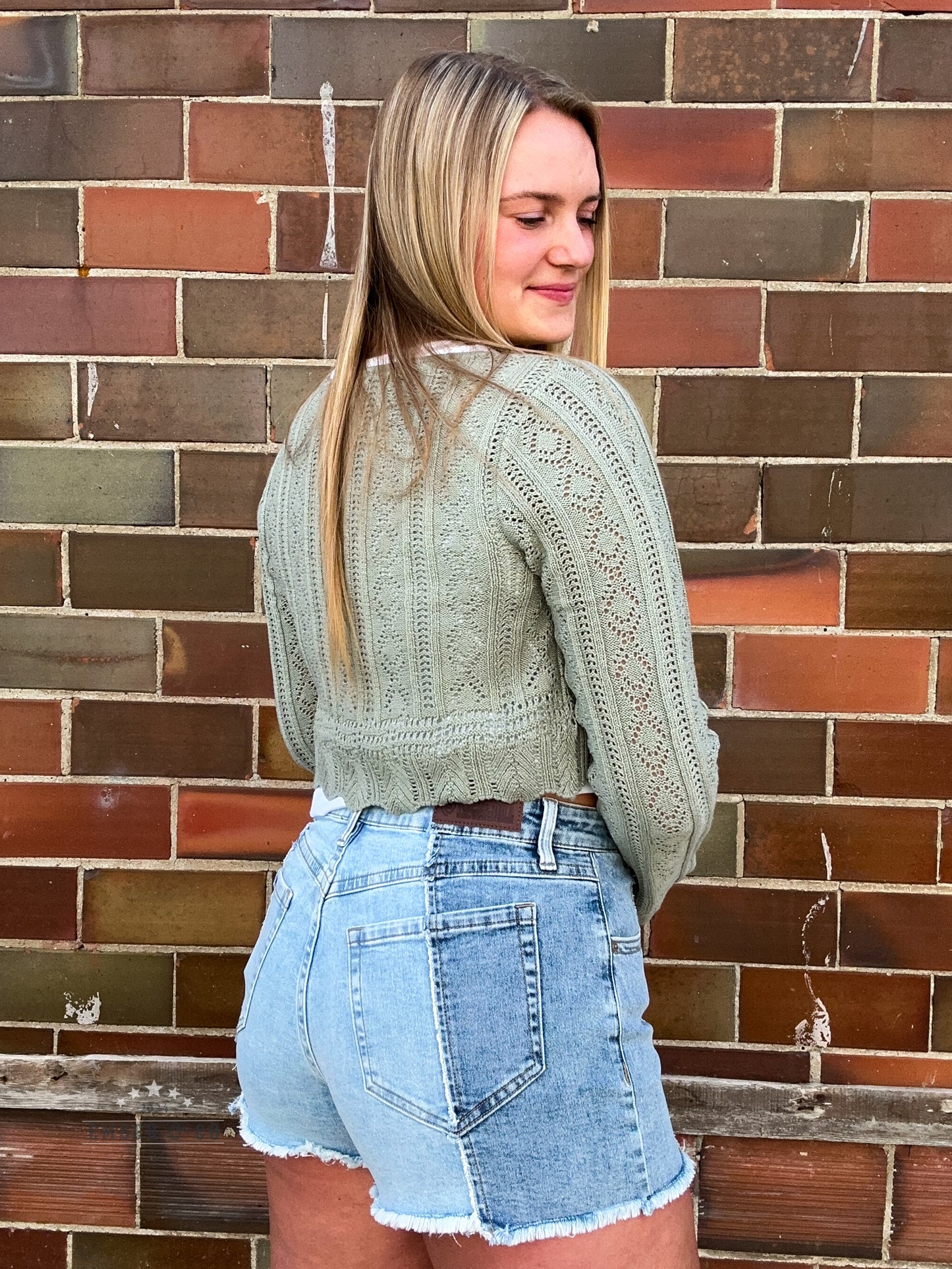Two-Tone Denim Short