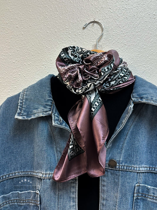 Two-Tone Purple Paisley Wild Rag